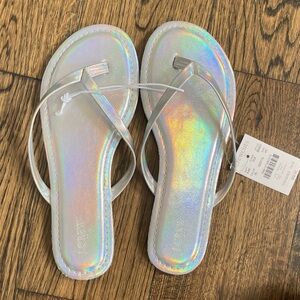 Crewcuts Iridescent Kids Flip Flops